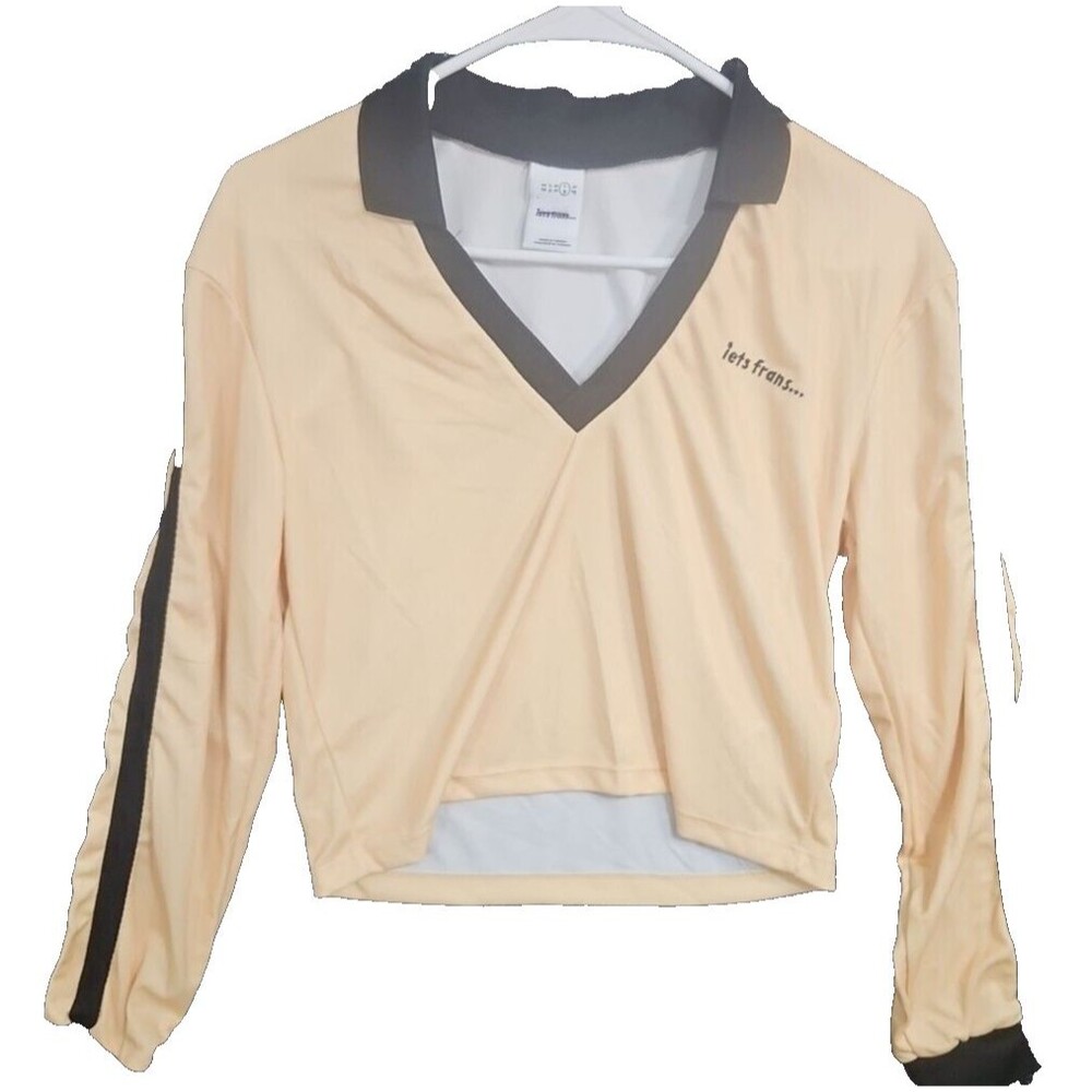 iets frans Urban Outfitters Gold & Black Large Collar Pullover Women's Shirt NWO